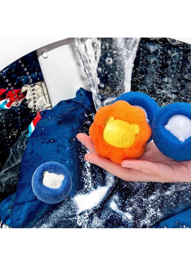 12PCS Pet Hair Remover for Laundry, Lint Catcher for Laundry Pet Hair Remover Washing Machine Hair Catcher, Upgrade Washing Balls Dog Cat Hair Catcher Lint Remover Balls Multipack ( Blue+Orange) - Image 5
